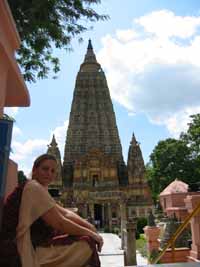 Julie at the temple